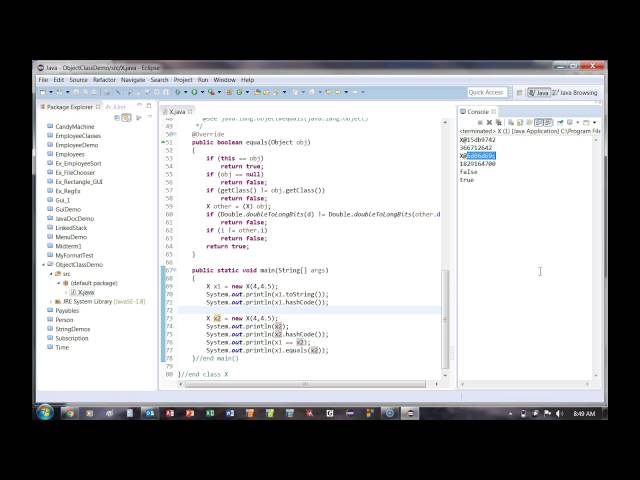 Overriding the Object class toString method