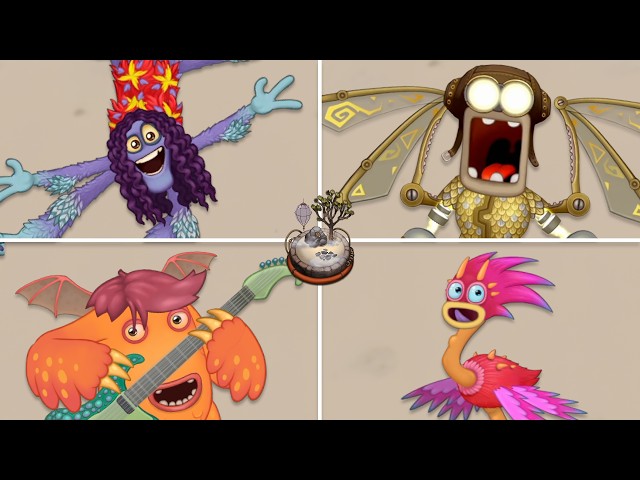 Air Island - All Monster Sounds & Animations (My Singing Monsters)