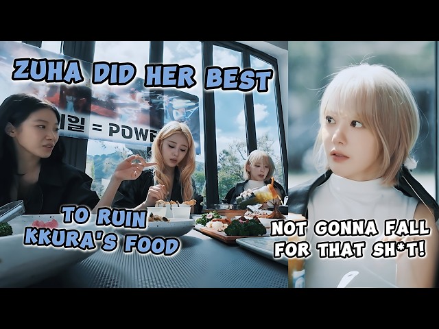Chaewon and Kazuha’s food got messed up, so Kazuha tried to ruin Sakura’s food too 😈😂