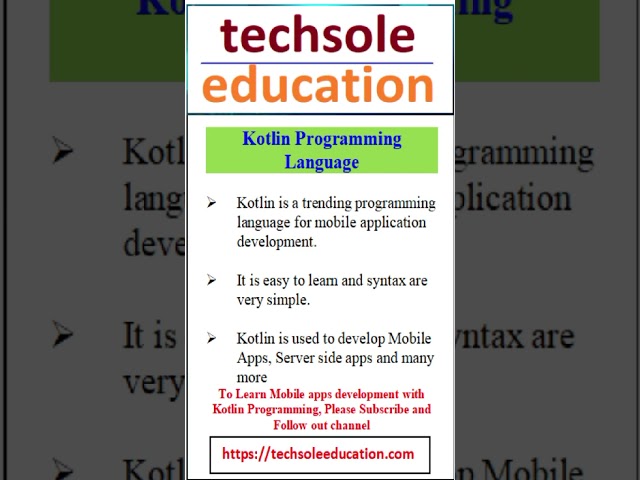 Computer Education #education #computerprogramming #kotlin