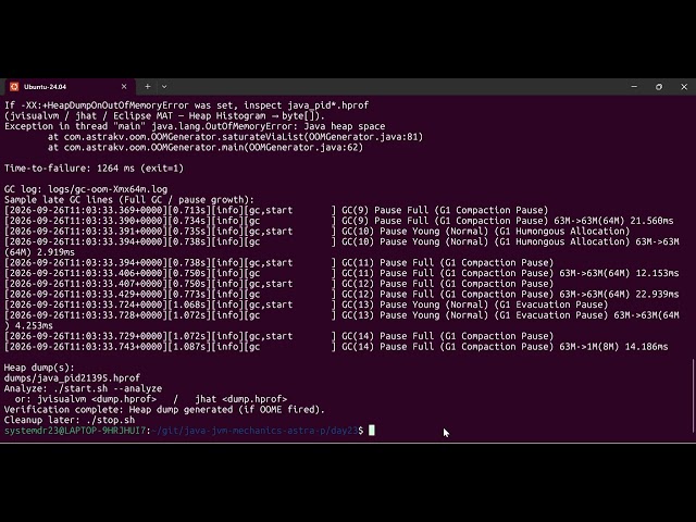Day 23: Java OutOfMemoryError Explained: Heap Saturation, GC Thrashing & Heap Dump Analysis