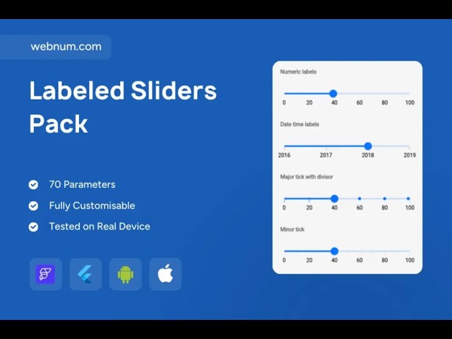 FlutterFlow Slider Pack Widget 🎚️ (Labeled Sliders) #flutterflow #slider #widget
