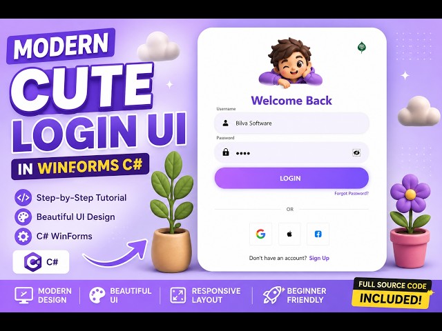 ModernLoginUI | Modern WPF Login UI using C# & .NET 8 | Open Source Project