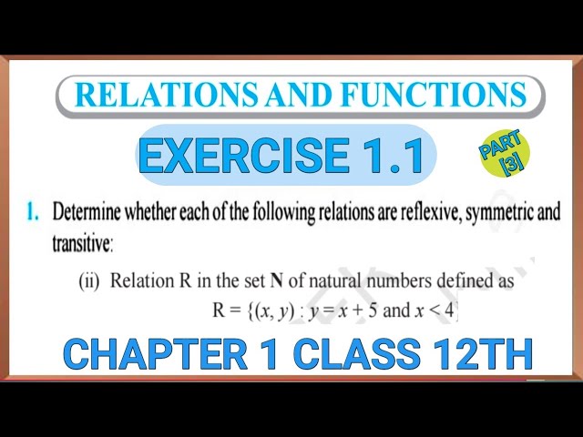 Class 12th Relation and Functions l Chapter 1 l Notes  l Maths Exercise 1.1 (ii) | NCERT  #pw #maths