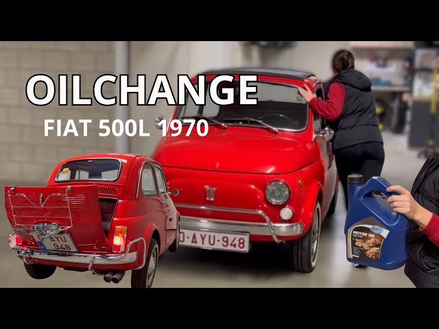 Oilchange for the Fiat 500L from 1970 | PAOLAVDM #asmr #fiat500 #oldtimer