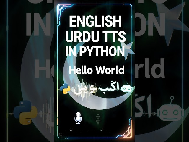 Convert English Text to Urdu Voice Using Python | AI Text-to-Speech & Translation Project