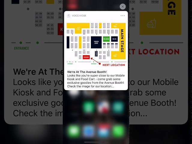 Voice Kiosk Rich Push Notification Alerts