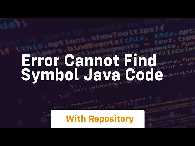Error cannot find symbol java code