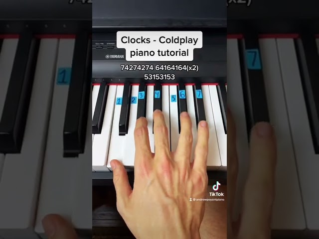 Clocks - Coldplay easy piano tutorial!