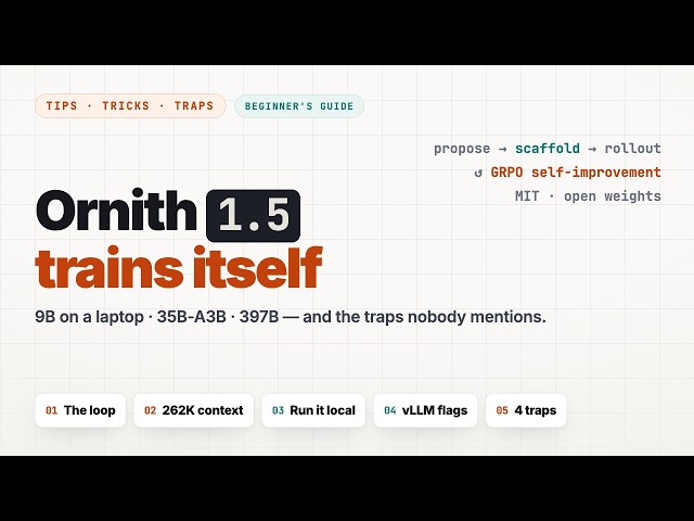 Ornith 1.5 Explained: The Self-Improving Open Model