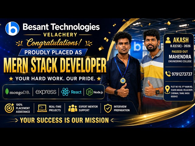 Mernstack Course in Chennai | Akash | Best Software Training in Chennai | 100% Placement