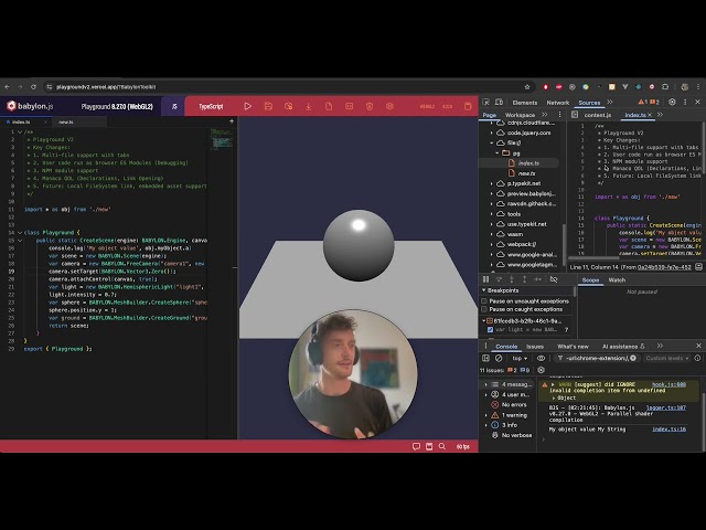 BabylonJS Playground: V2 Proof of Concept