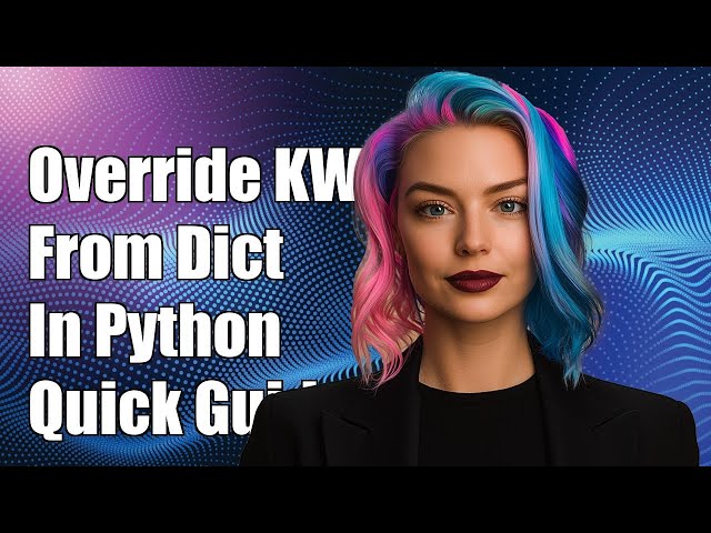 How to Override Keyword Arguments from Unpacked Dictionary in Python