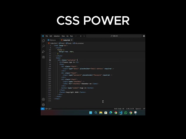 #shorts #viralshorts #coding #programming #code #html #css #js #transformation #developer #tips