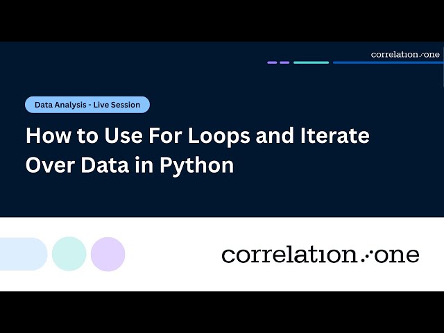 How to Use For Loops and Iterate Over Data in Python