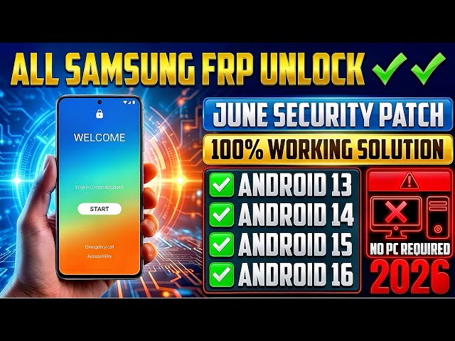 All Samsung FRP Bypass 2026 🔥 Android 13/14/15 | No TalkBack | No PC | No Tool | Remove Google Lock