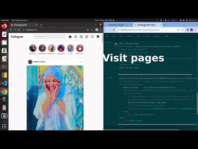 Automate Everything! Making an Instagram bot using Python, HTML and Selenium: Demo