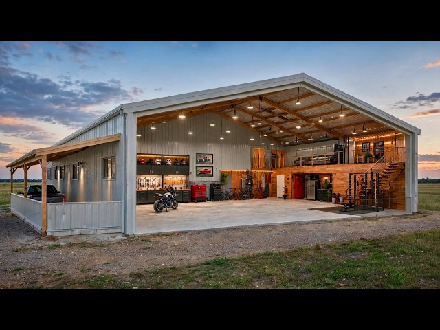 Man Builds Amazing DIY BARNDOMINIUM With PORCH | Start To Finish By @simplytinkerdad