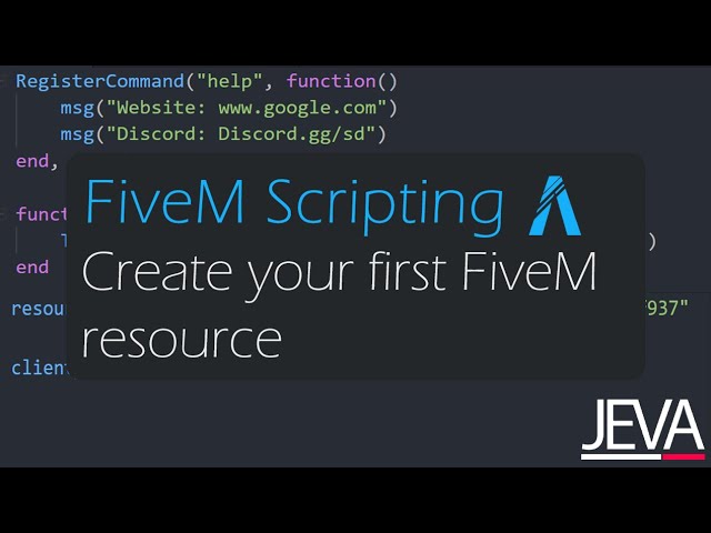 FiveM Scripting 1 - Create Your First FiveM Resource (Lua for beginners)