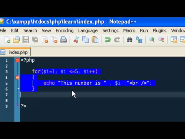 Intro into PHP - 12 - For Loop