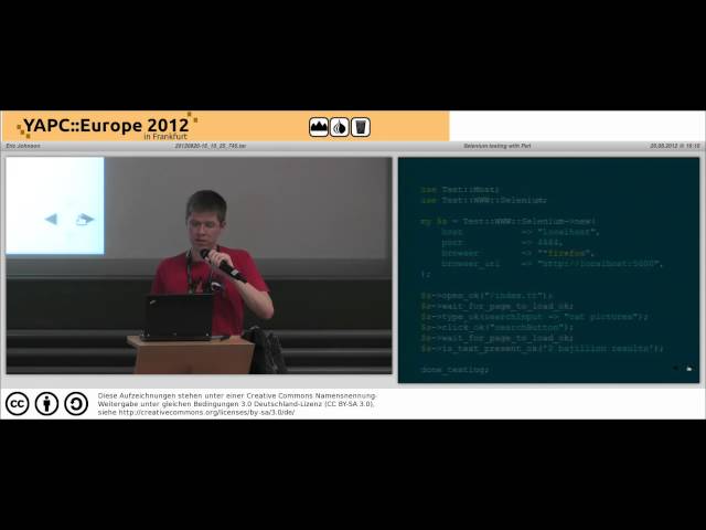 Selenium and Perl - Eric Johnson - YAPC::EU2012