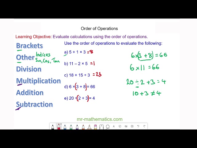 Order of Operations (BODMAS)