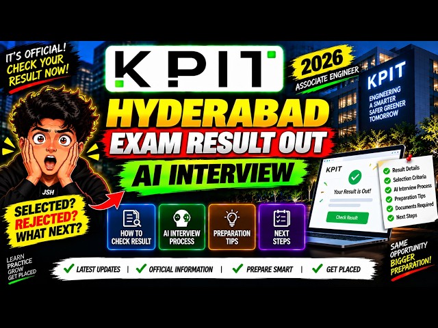 KPIT HYDREBAD AI INTERVIEW MAIL OUT | KPIT 2026