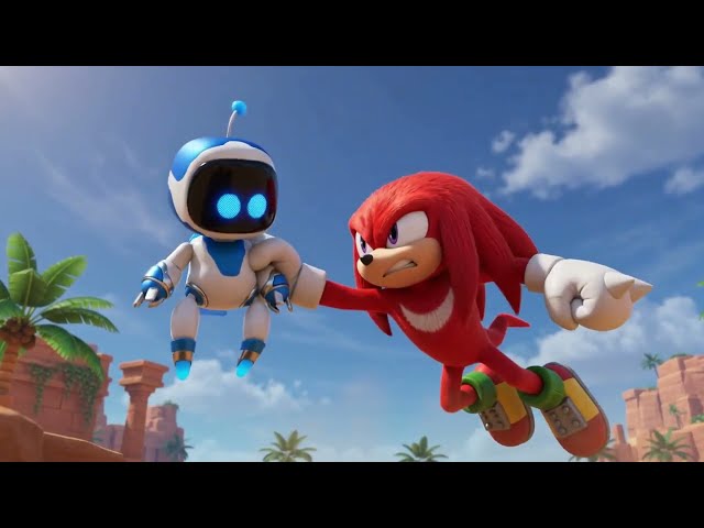 action Astro Bot vs sonic animation