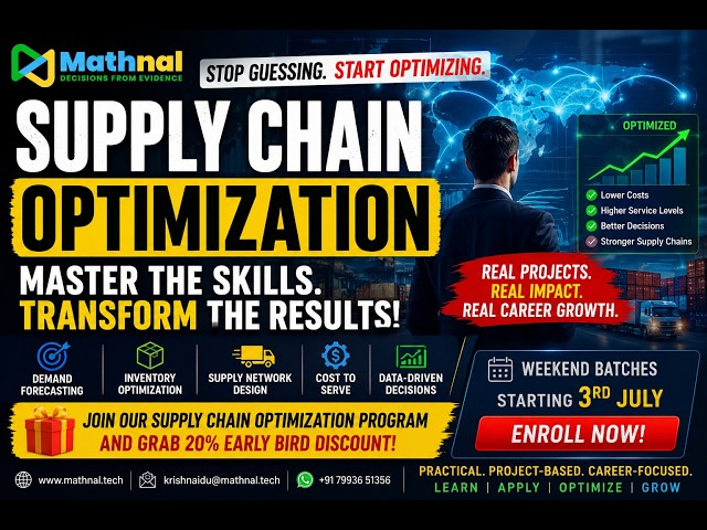 Become a Supply Chain Optimization Expert in 2026 | Project-Based Training
