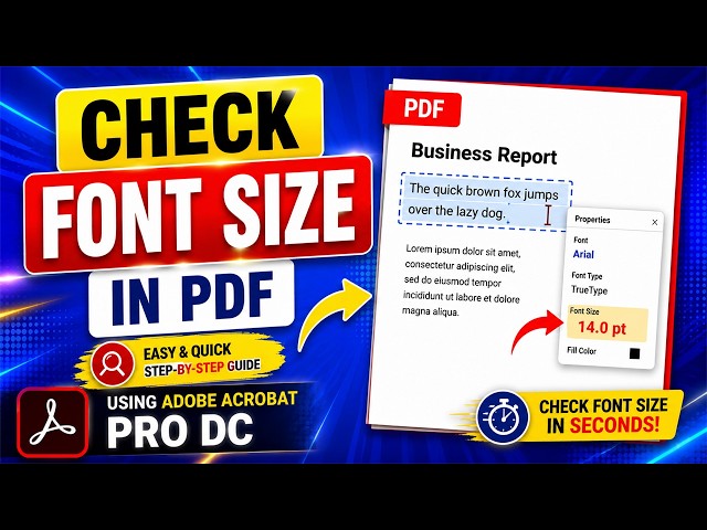 How to Check Font Size in PDF Using Adobe Acrobat Pro DC (Step-by-Step Guide)