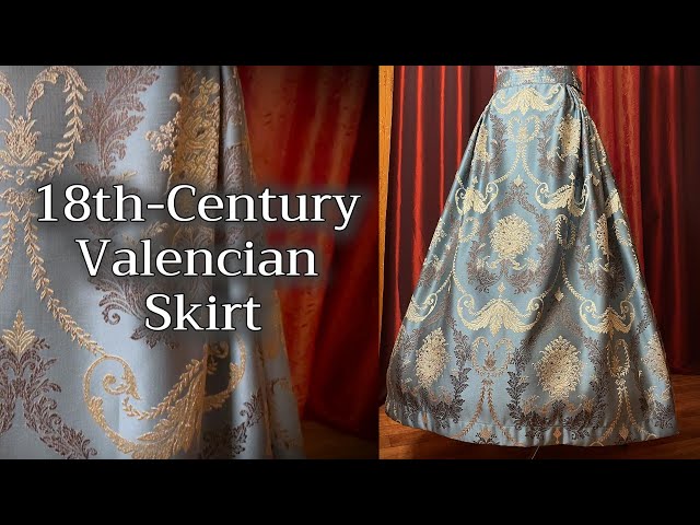 ASMR Sewing an 18th-Century Valencian Silk Skirt (No Talking)
