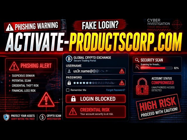 Activate-productscorp.com Review: Legit or Scam? Fake Login & Crypto Scam Warning
