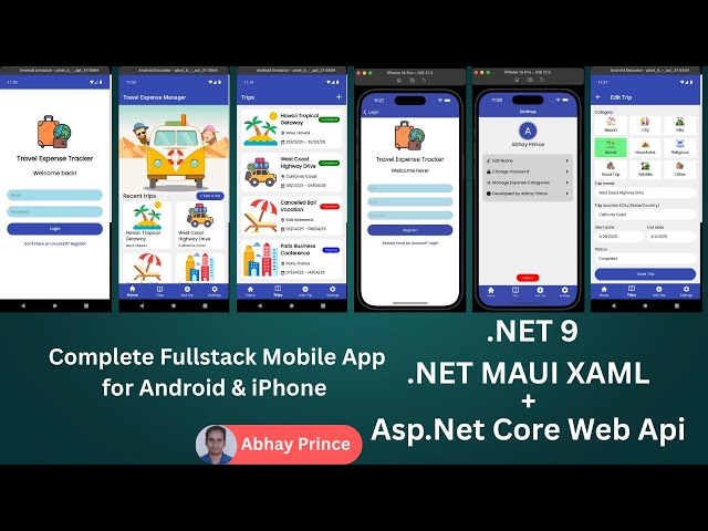 Build Fullstack Cross-Platform Travel Expense Tracker App | .NET MAUI + XAML + ASP.NET Core Web API
