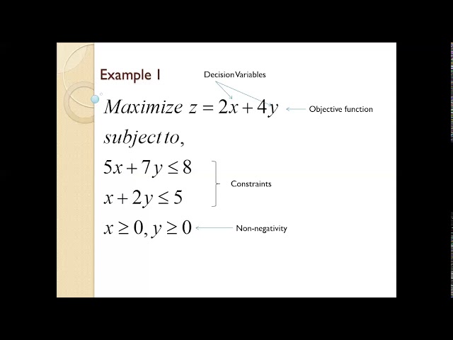 Introduction to Linear Programming Problems