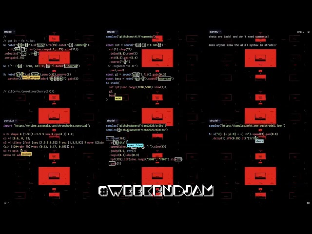 5 #WeekendJam #collaborative #livecoding