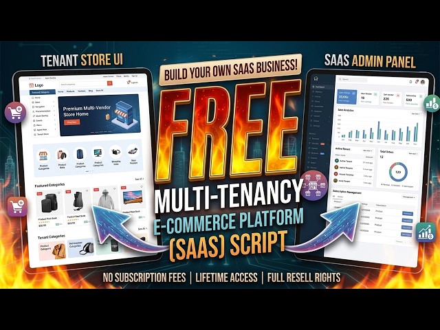 Free Multi Tenant eCommerce Website Builder | Complete SaaS Platform Source Code