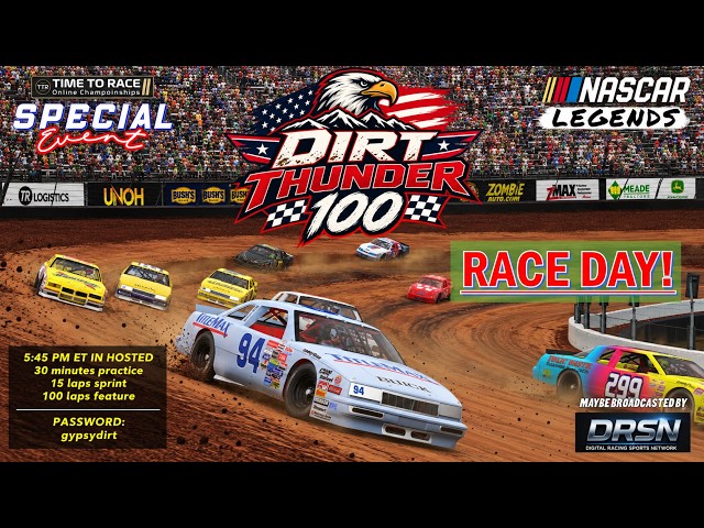 The Dirt Thunder 100 - 1987 Nascar Legends on the  Bristol Dirt - iRacing