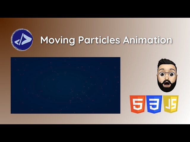 Moving Particles | Customized Dev | Moving Particles Animation using HTML, CSS & JavaScript