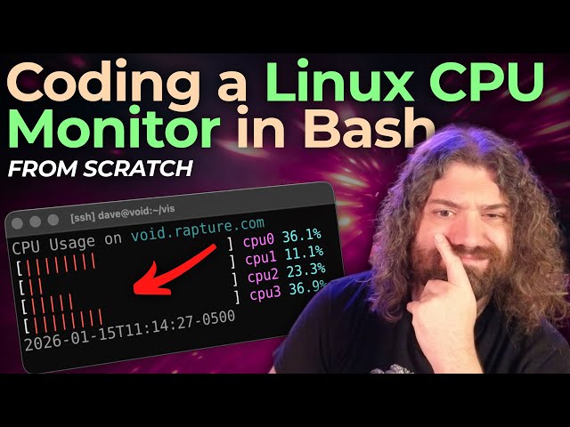 Building a Linux CPU Monitor in Bash From Scratch! small htop-like clone using the /proc filesystem