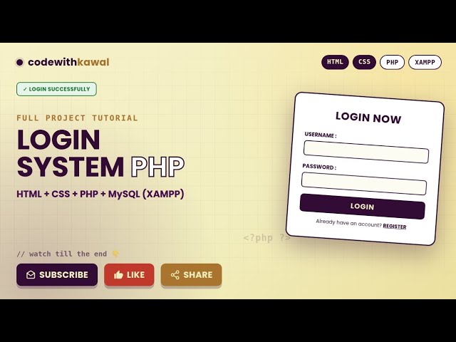 Create a Complete Login Page in PHP with MySQL Database