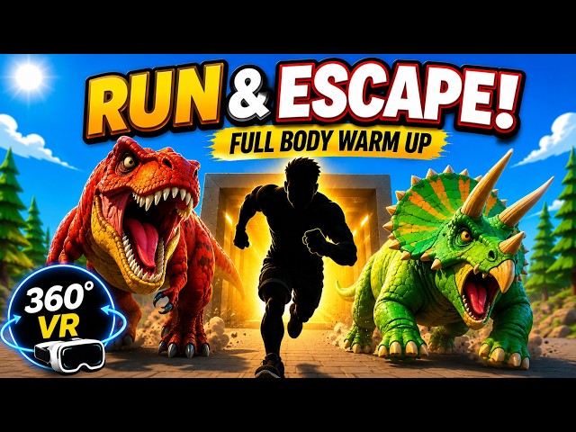 360 VR || Immersive Interactive Warm Up || Cardio || TREX RUN | Easy Daily Routine | Full Body #3
