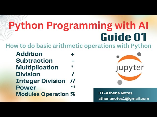 01. How to do basic arithmetic operations with Python. + , * , / , // , ** , % , Beginner Tutorial
