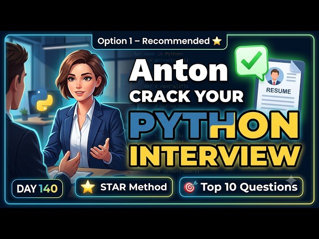 Python Interview Preparation 2026 | STAR Method, DFE Method & Top 10 Python Interview Questions |140