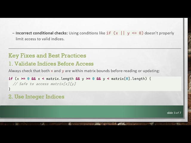 Fixing Cannot Read Properties of undefined in JavaScript 2D Matrix Indexing