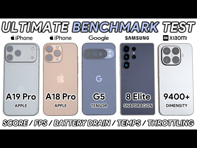 iPhone 17 Pro Max vs 16 Pro Max / Pixel 10 Pro XL / Galaxy S25 Ultra / Xiaomi 15T Pro Benchmark Test