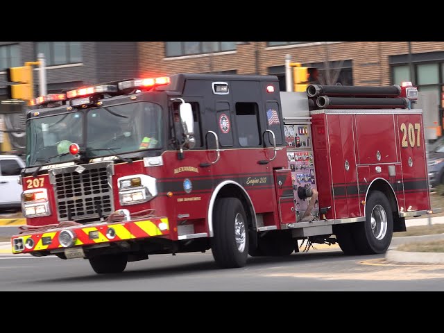 Alexandria Fire Department Engine 207 Responding