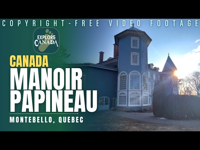 Manoir Papineau, a historical mansion in Quebec | Copyright-free video