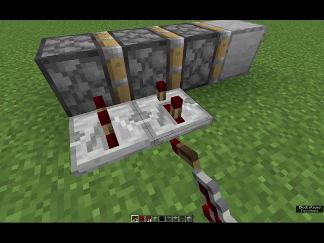 how to make a triple piston extender in Minecraft java edition
