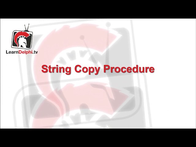 String Copy Procedure - Delphi #143