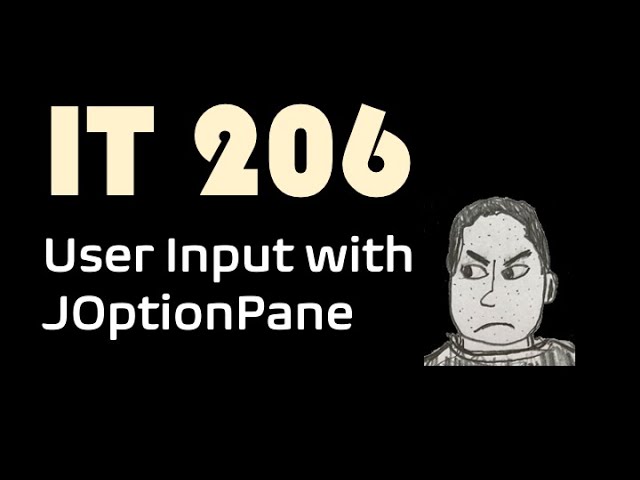 User Input with JOptionPane